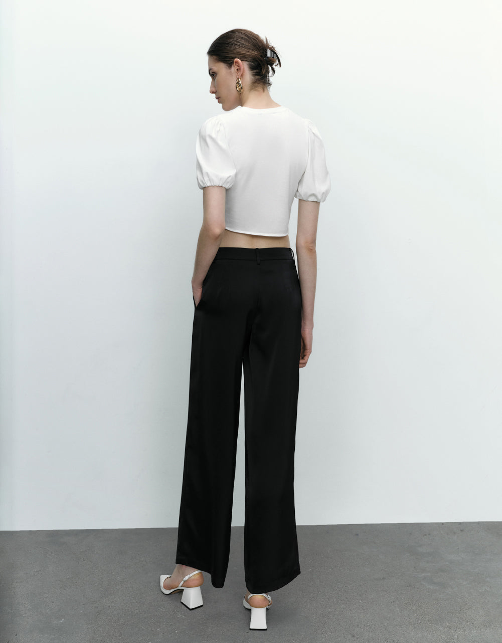 Thin Wide-Leg Pants