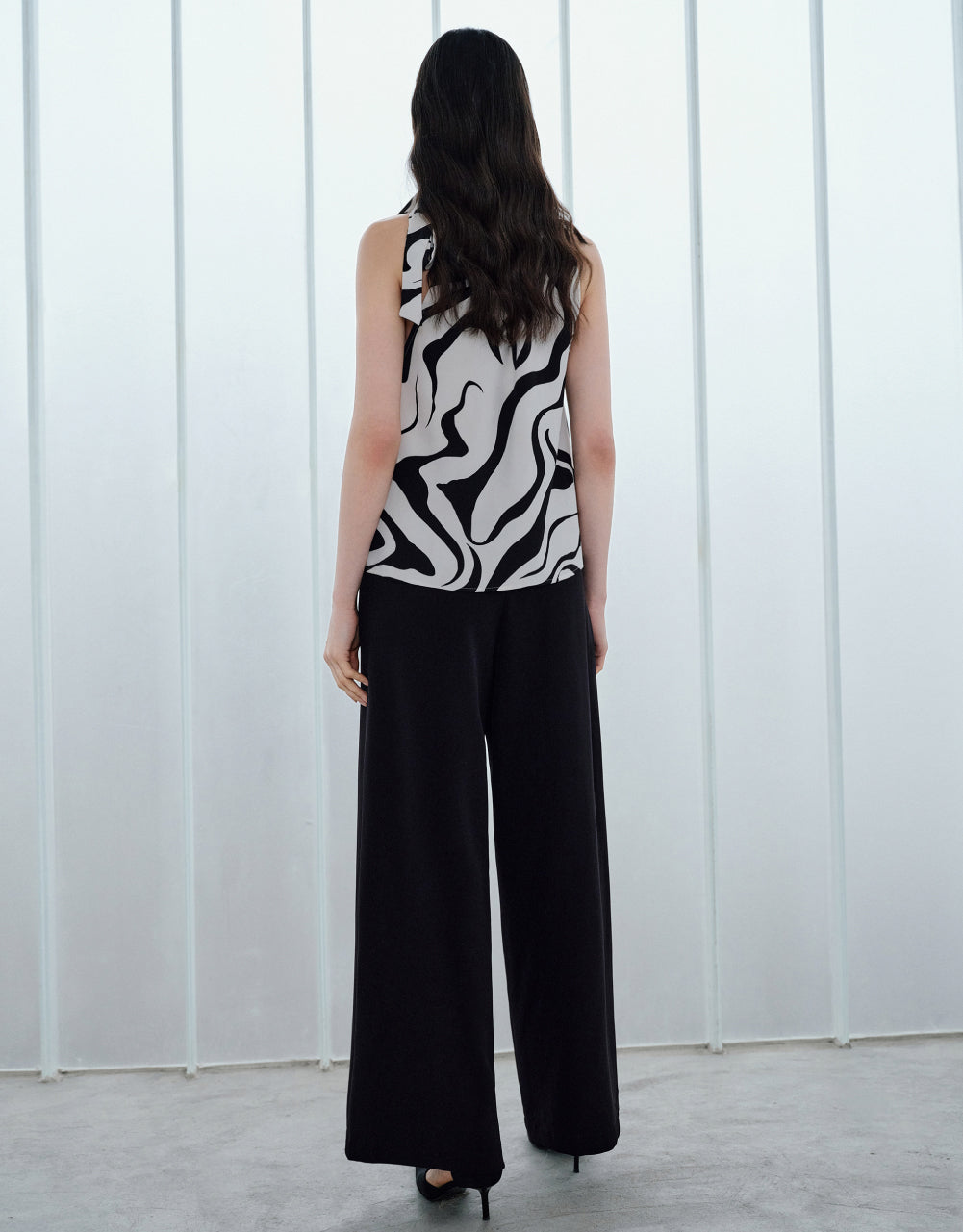 Mid-Waist Straight Pants