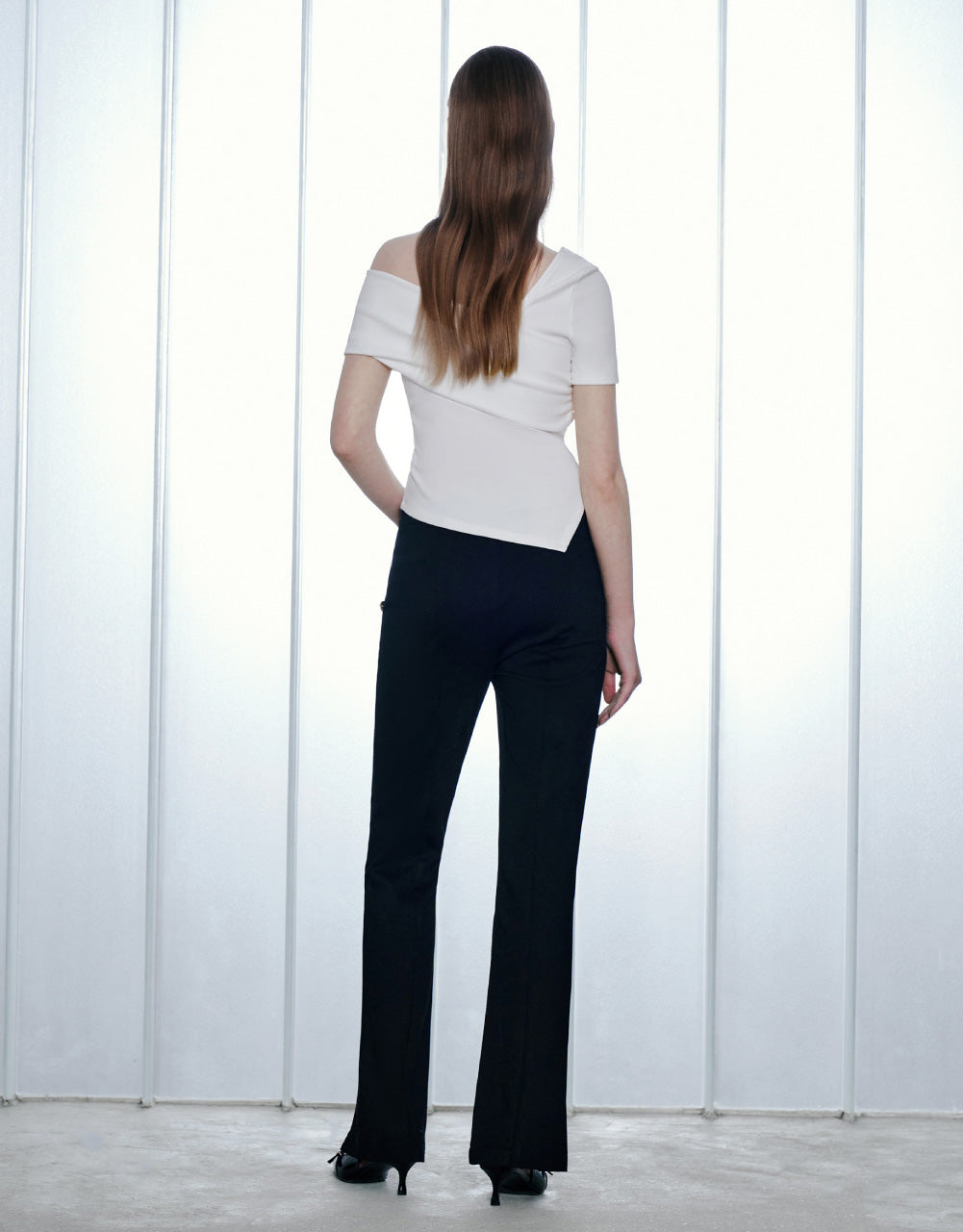 Straight Pants With Buttons Décor