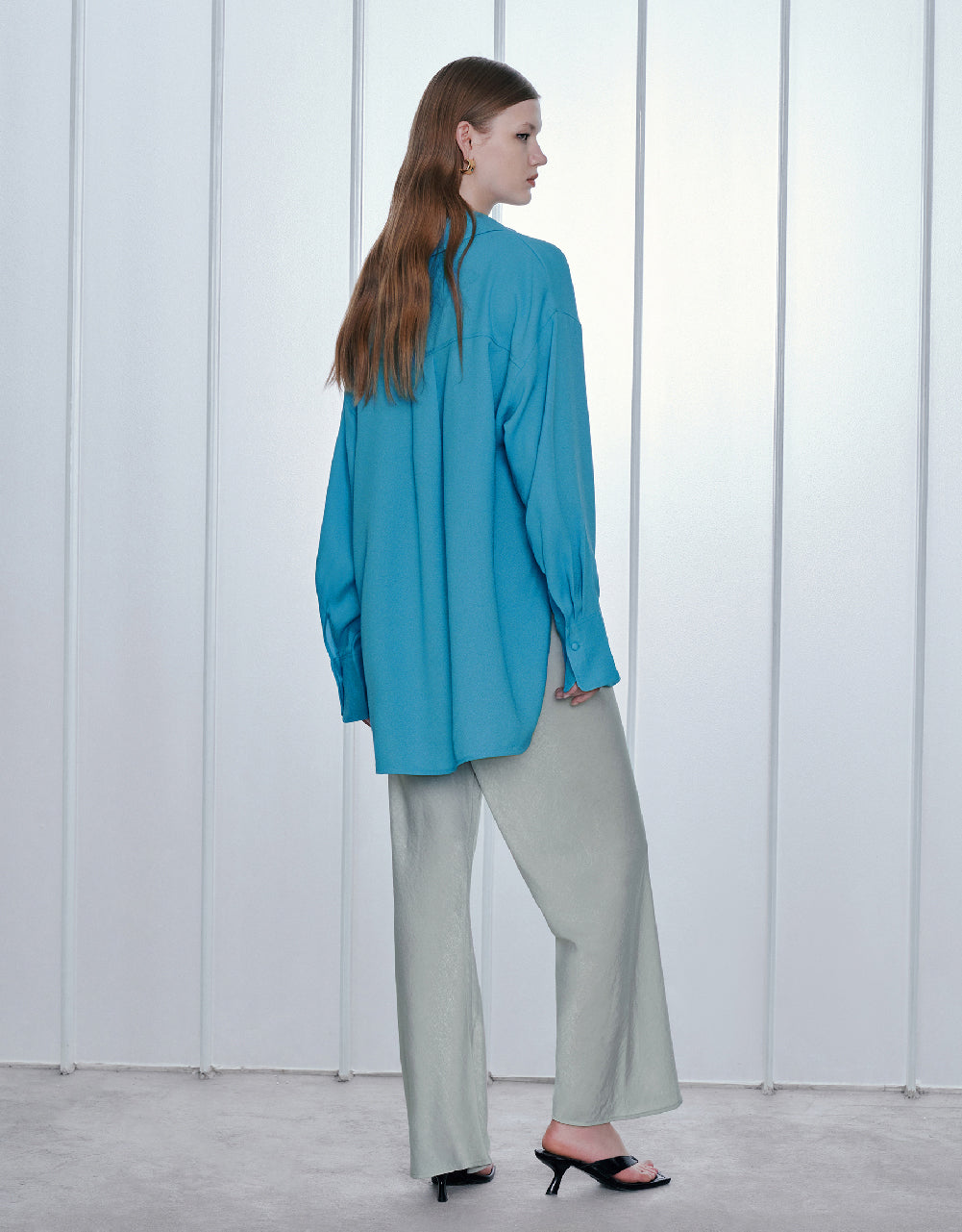 Elastic Waist Wide-Leg Pants