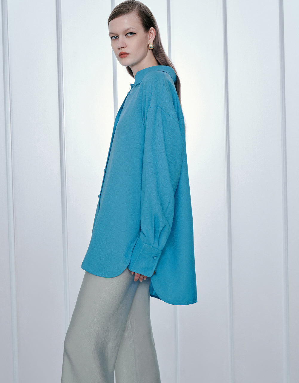 Elastic Waist Wide-Leg Pants
