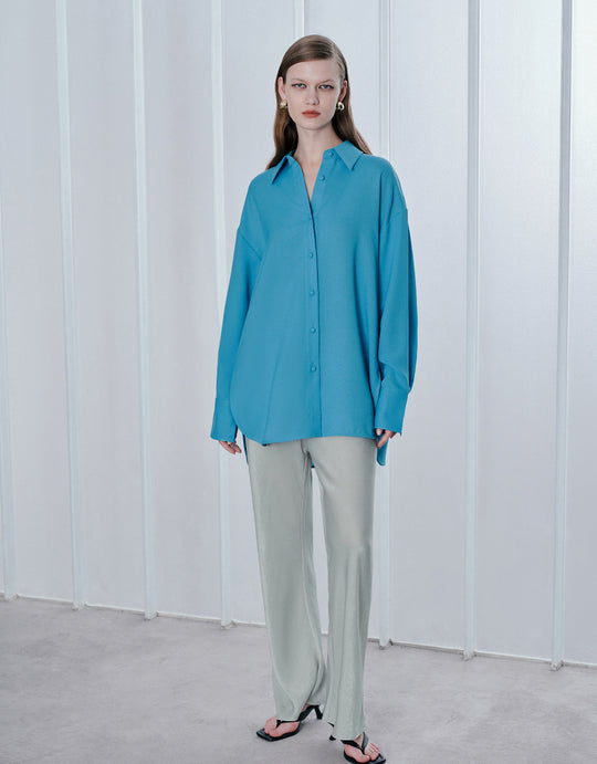 Elastic Waist Wide-Leg Pants