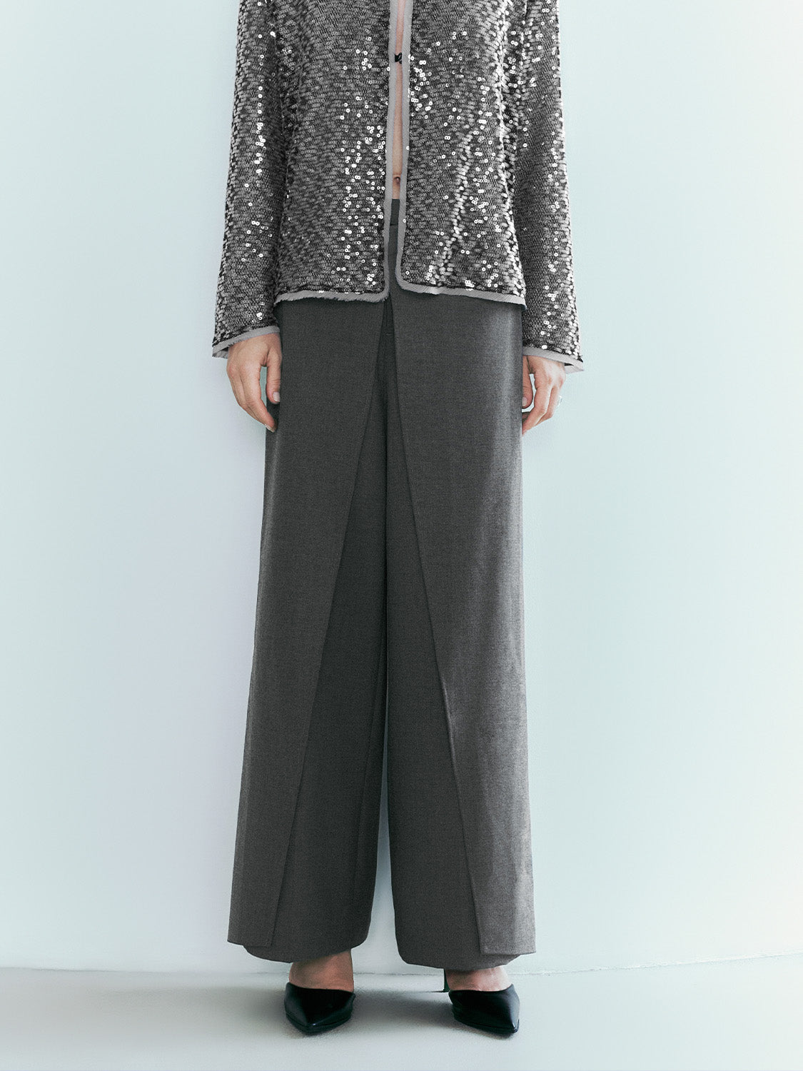 Tailored Wide-Leg Pants