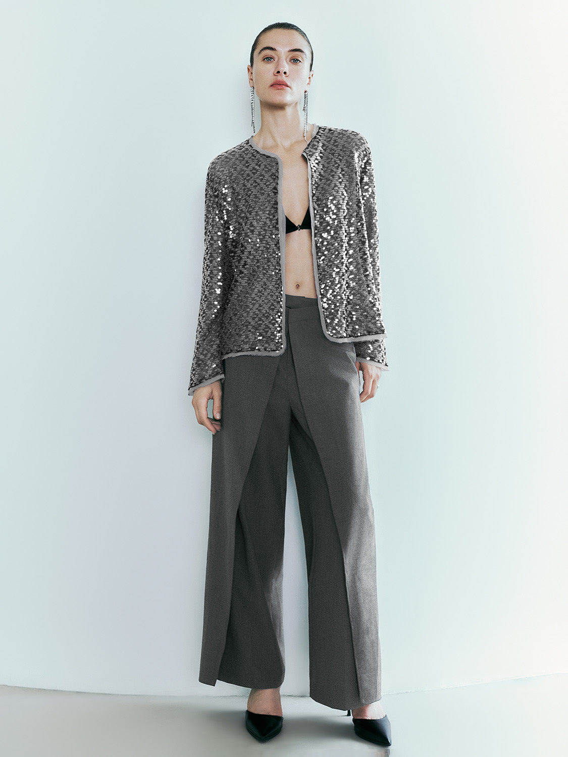 Tailored Wide-Leg Pants