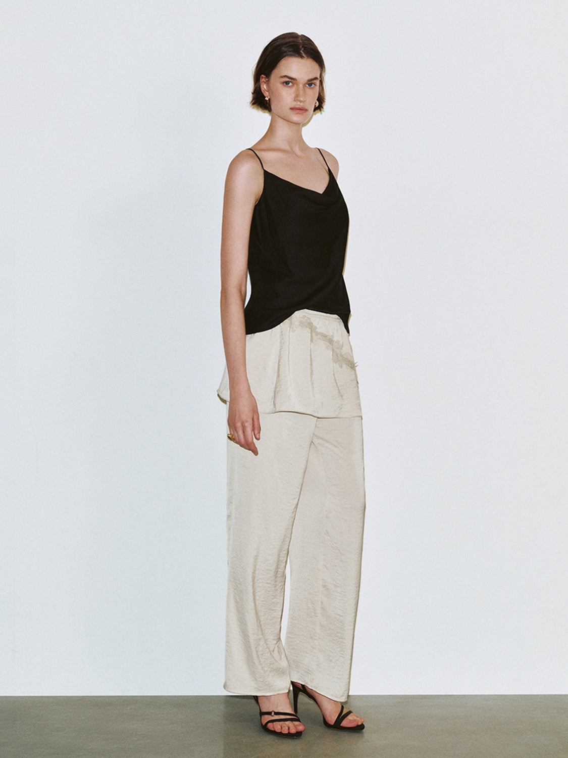 Skirt Layered Wide-Leg Pants