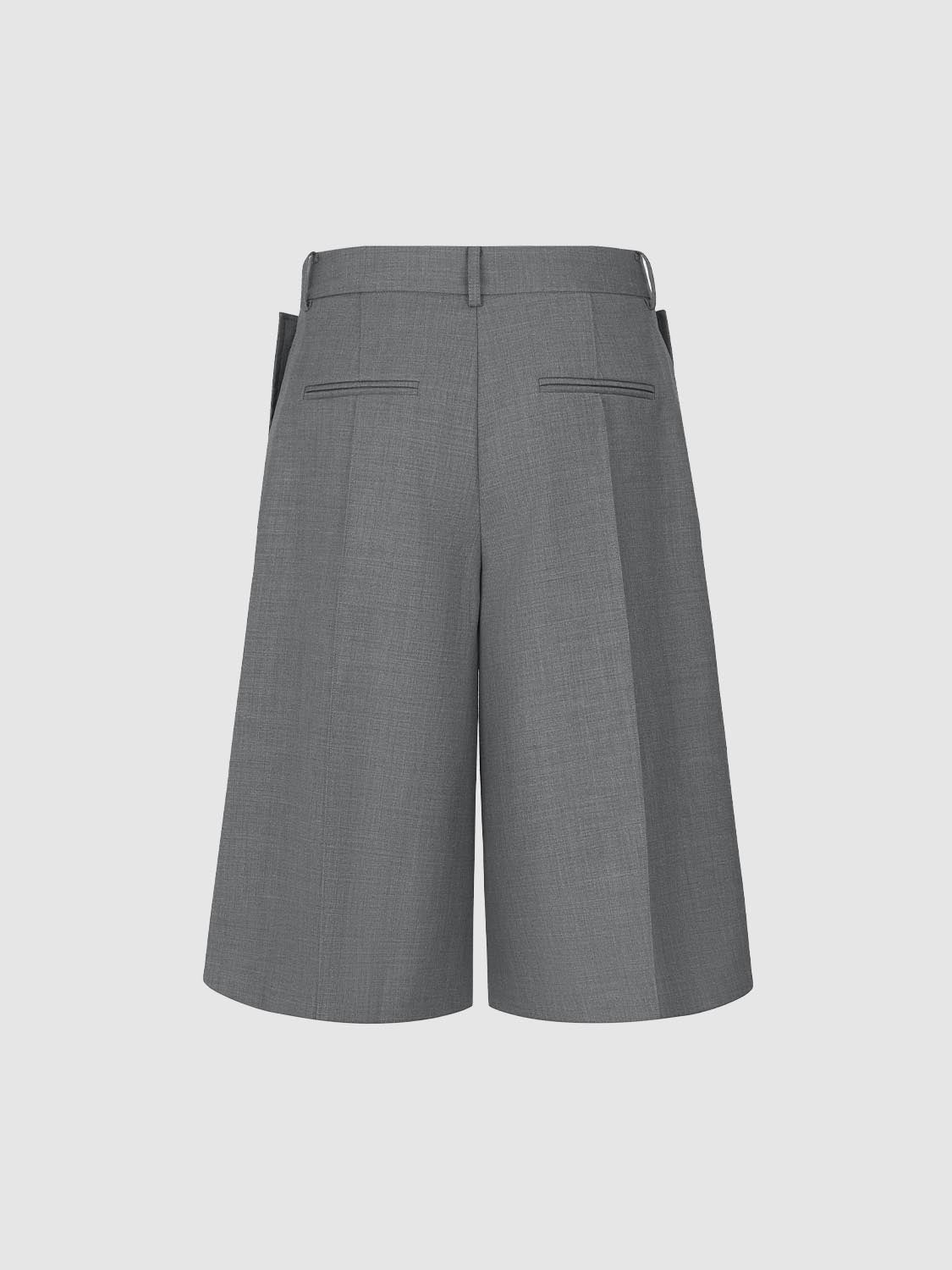 Button Décor Wide Leg Pants