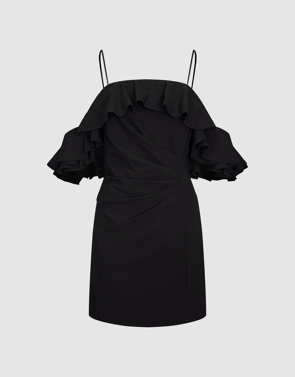Ruffle Off-Shoulder Skinny Dress