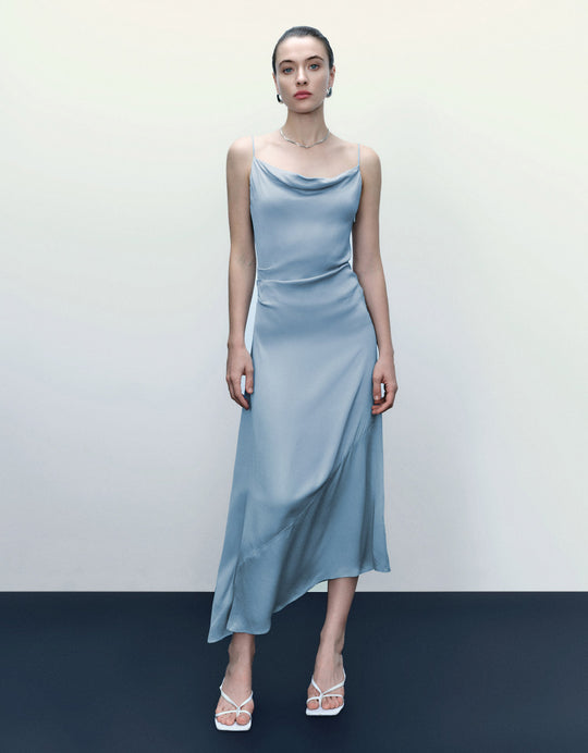 Cowl Neck Cami Skater Dress