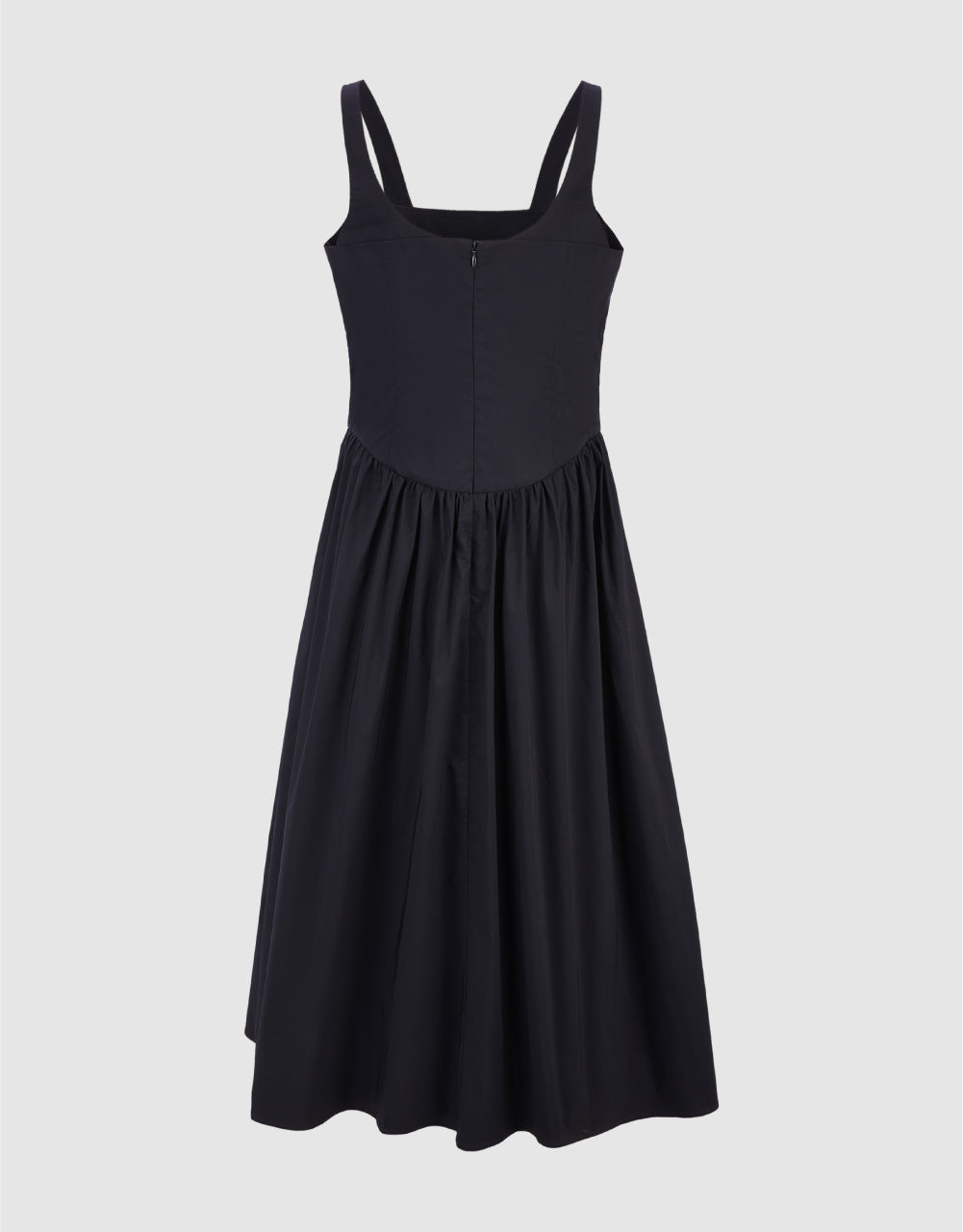 Sleeveless Square-cut Collar Skinny-Fit Dress