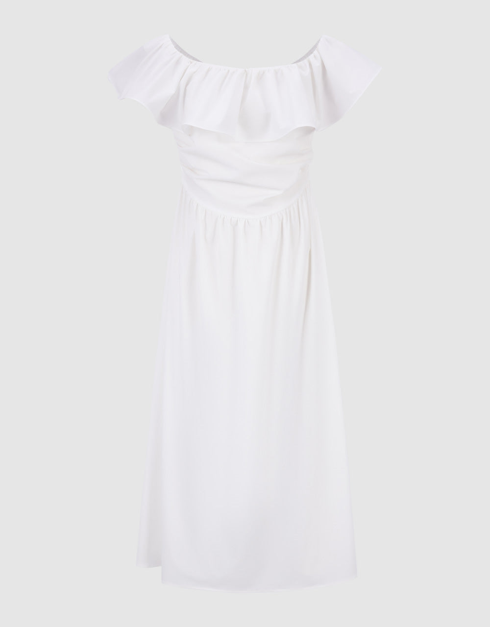 Ruffle Off-Shoulder Skater Dress