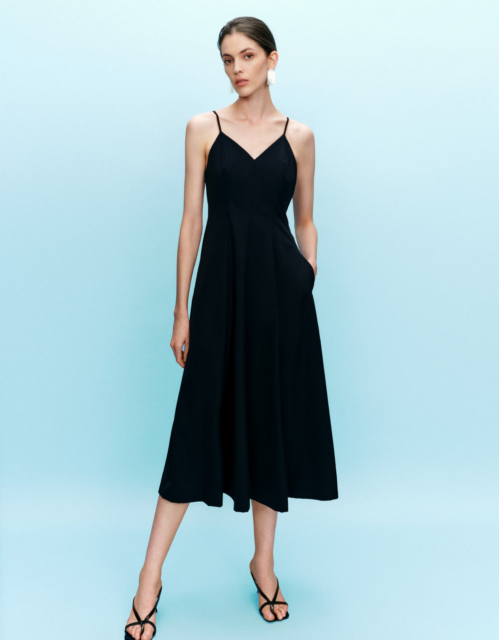 Sleeveless V-Neck A-Line Dress