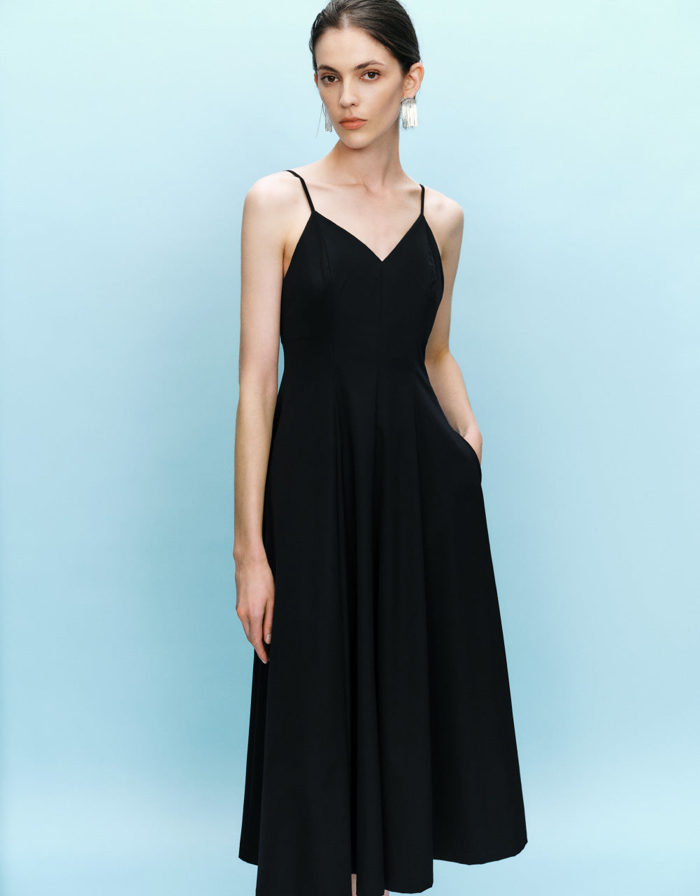 Sleeveless V-Neck A-Line Dress
