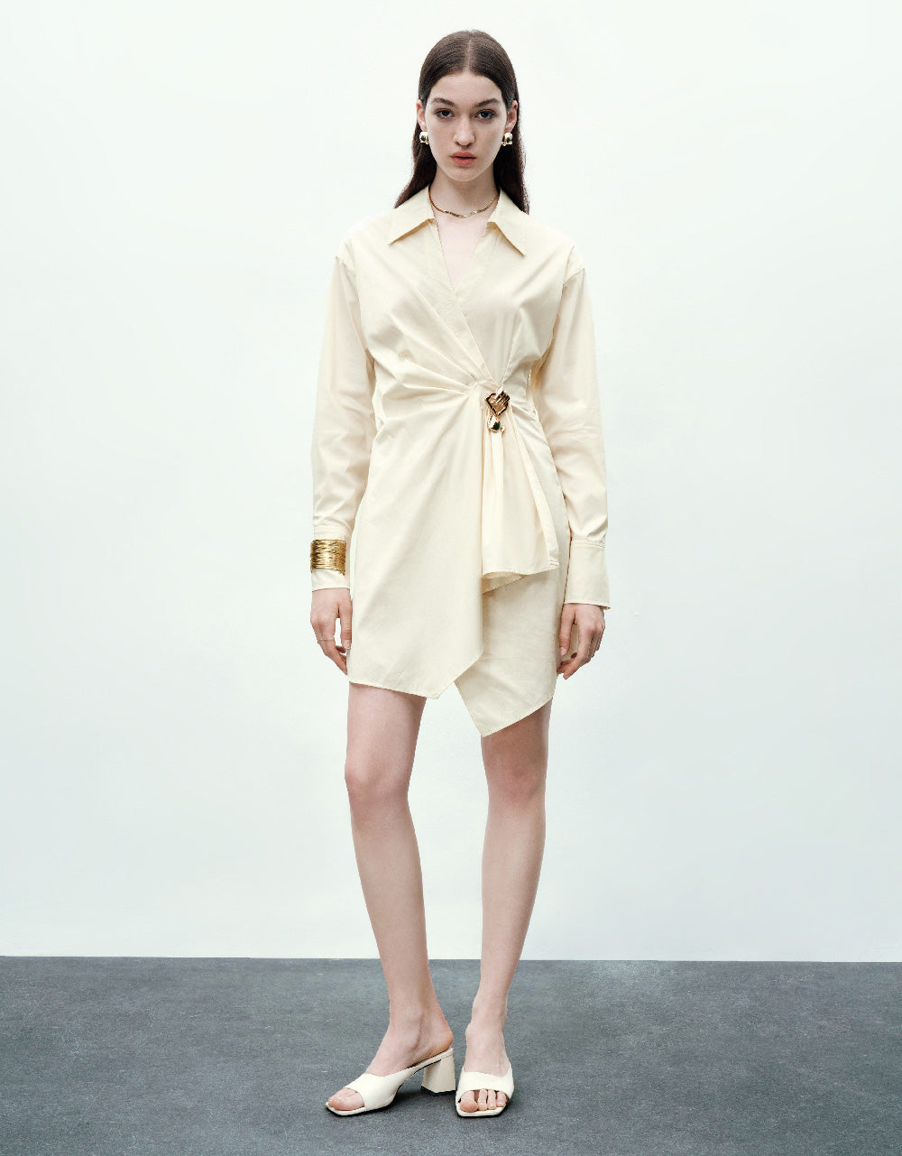 Wrapped Skater Shirt Dress