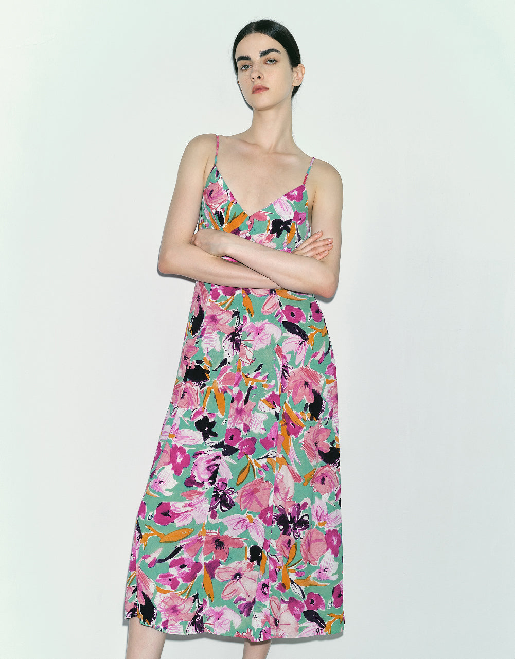 Sleeveless V-Neck Straight Dress