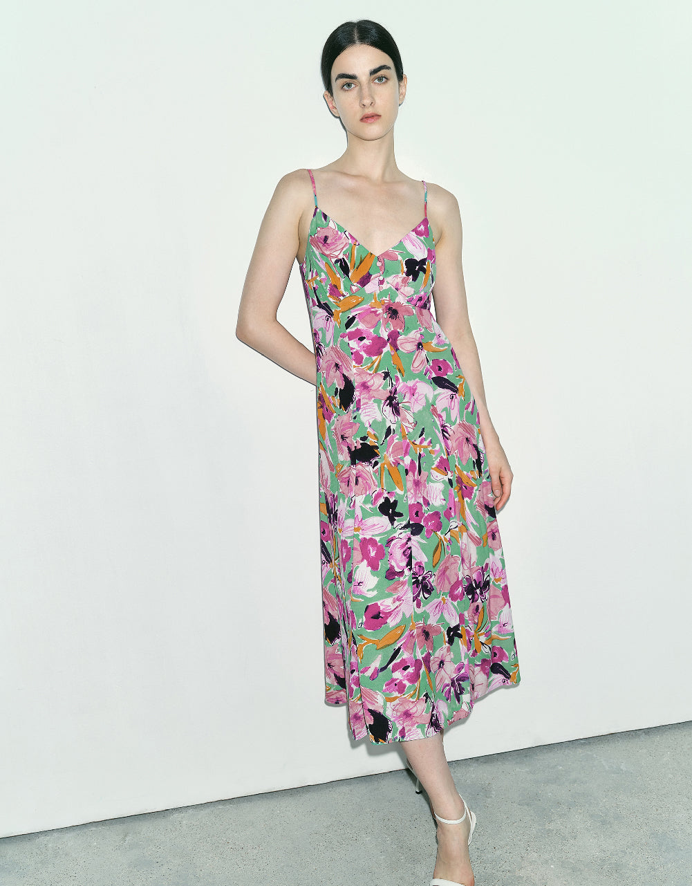 Sleeveless V-Neck Straight Dress