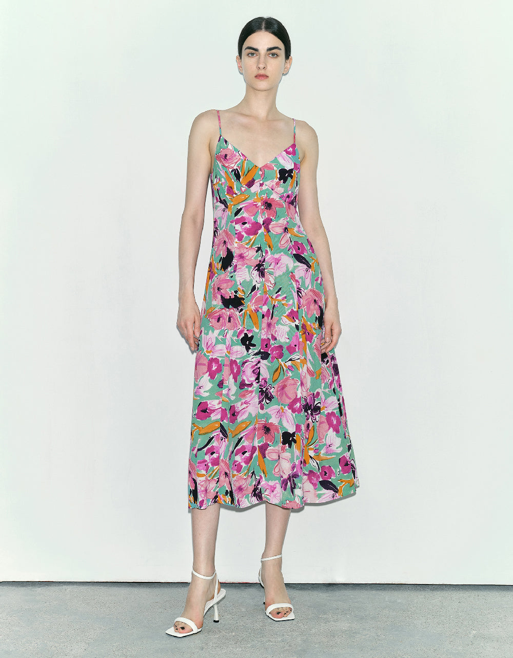 Sleeveless V-Neck Straight Dress