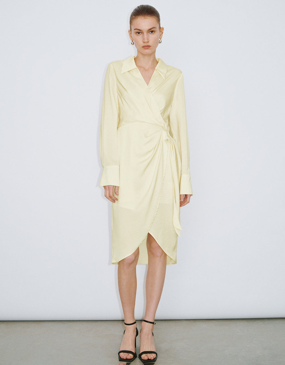 Surplice Front Straight Dress