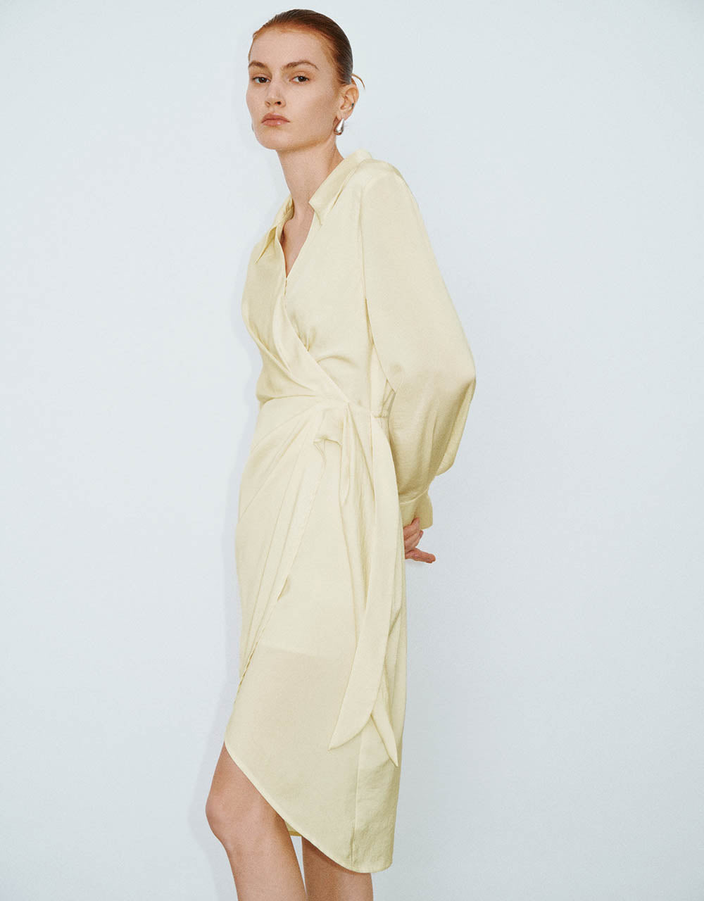 Surplice Front Straight Dress