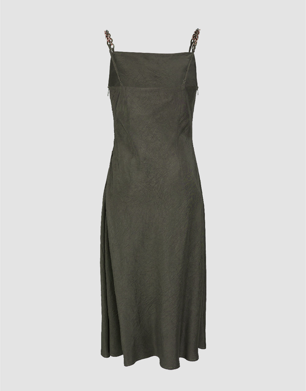 Chain Strap Off-Shoulder A-Line Cami Dress