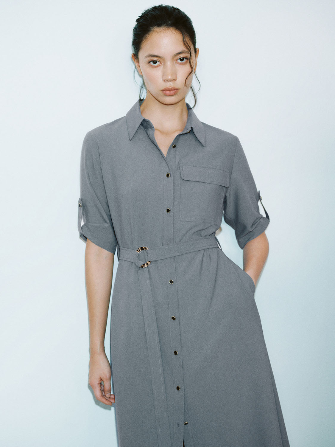 Shirt Collar Straight Dresses