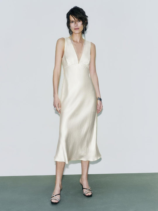 V-Neck A-Line Dresses