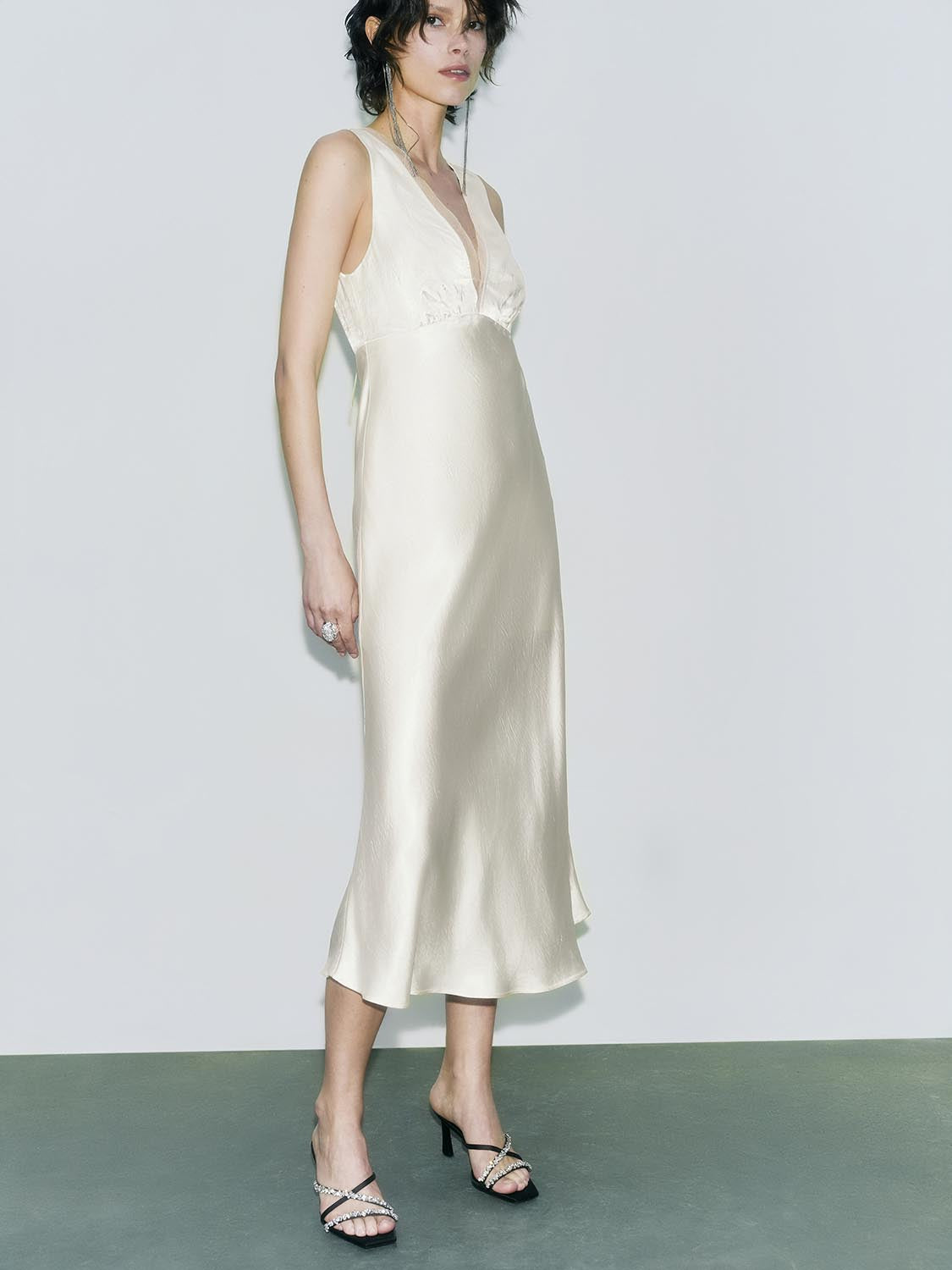 V-Neck A-Line Dresses