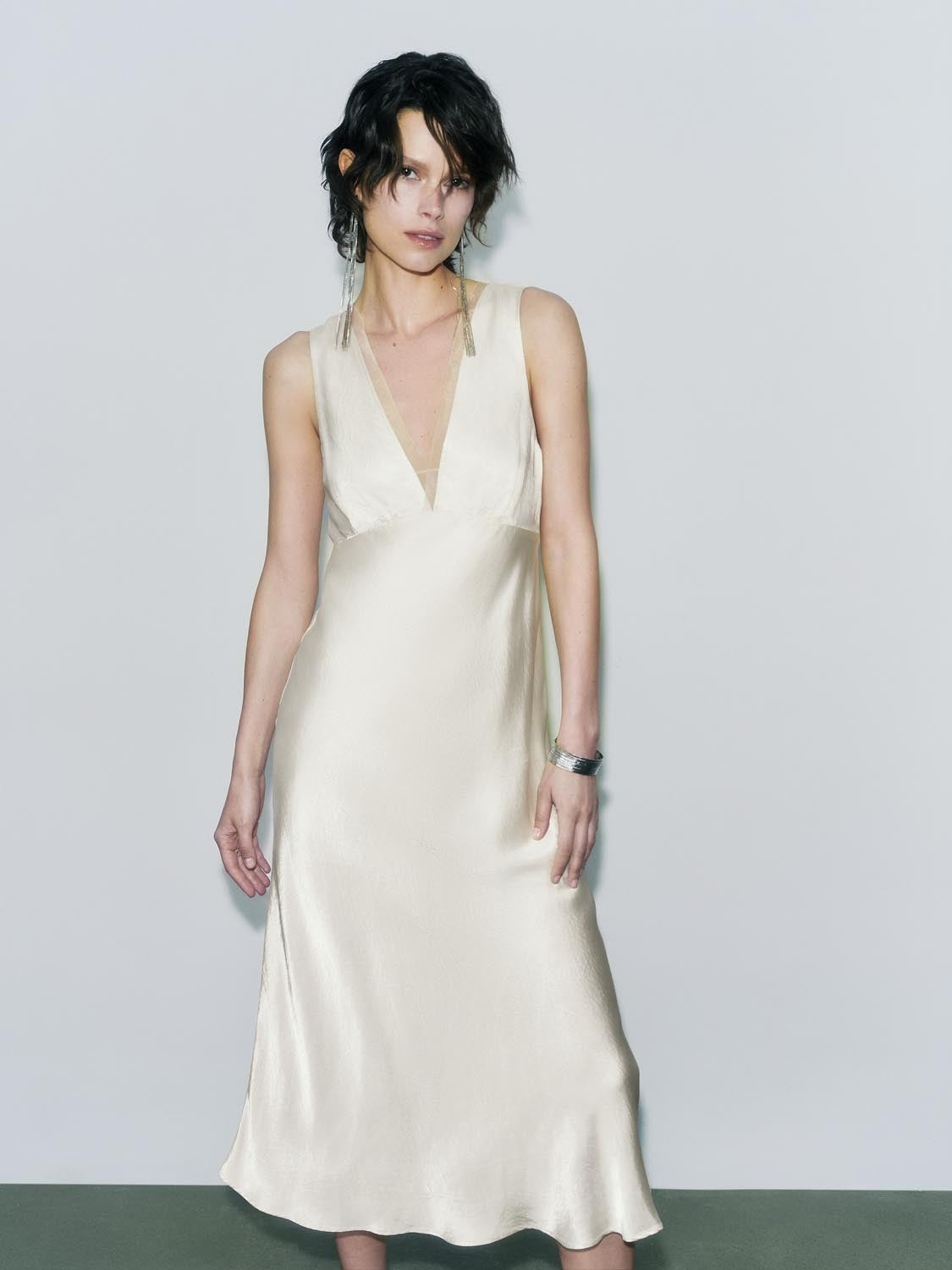 V-Neck A-Line Dresses