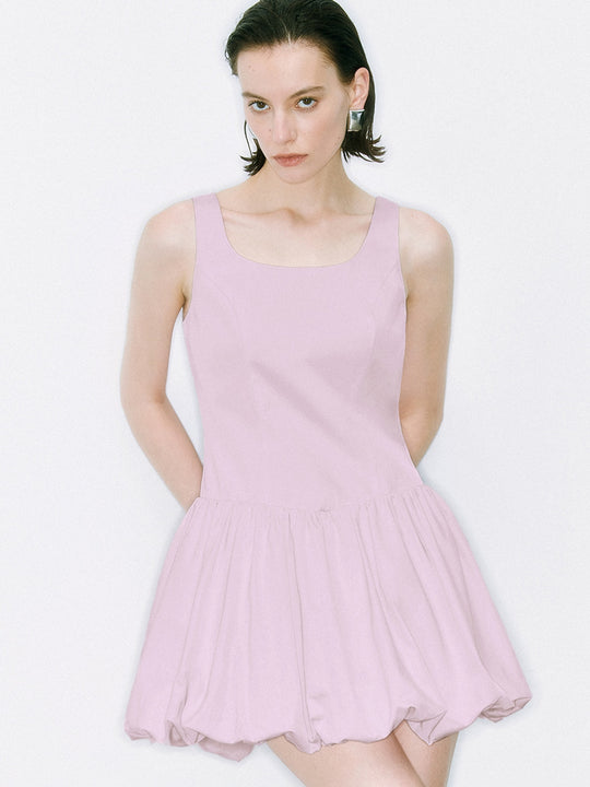 Square Collar A-Line Mini Dresses