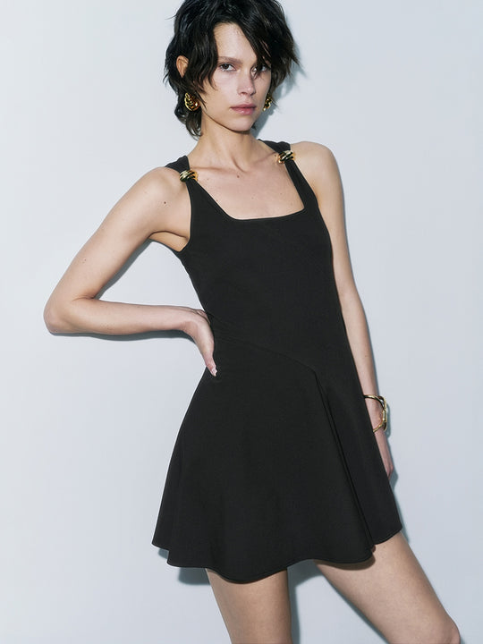 Metal Accent Mini Dresses