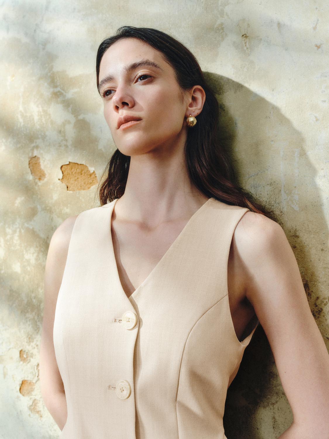 Waistcoat Pleated A-Line Mini Dresses