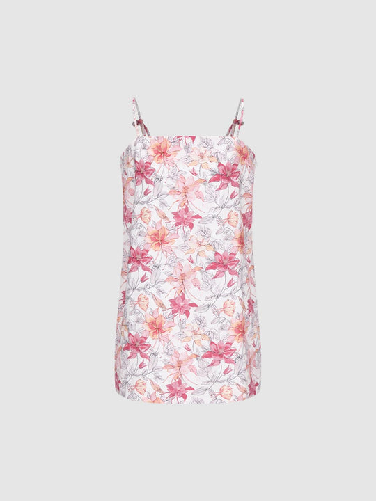 Floral Camisole Straight Dresses