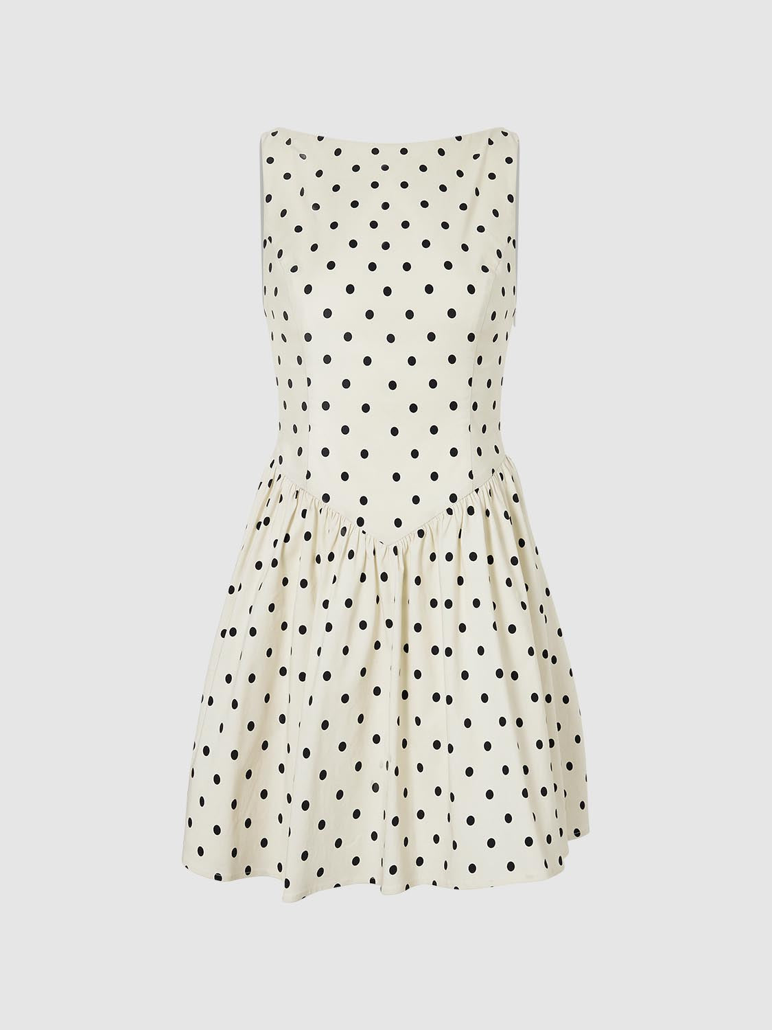 Dotted Bandeau A-Line Dresses