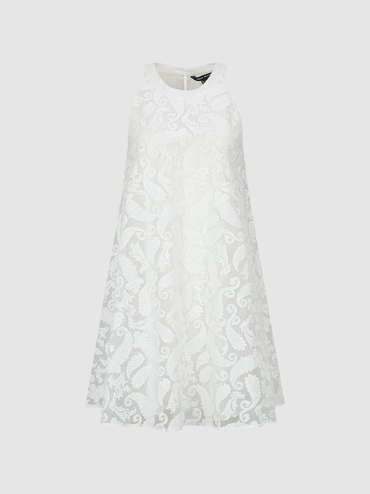 Guipure Lace A-Line Midi Dresses
