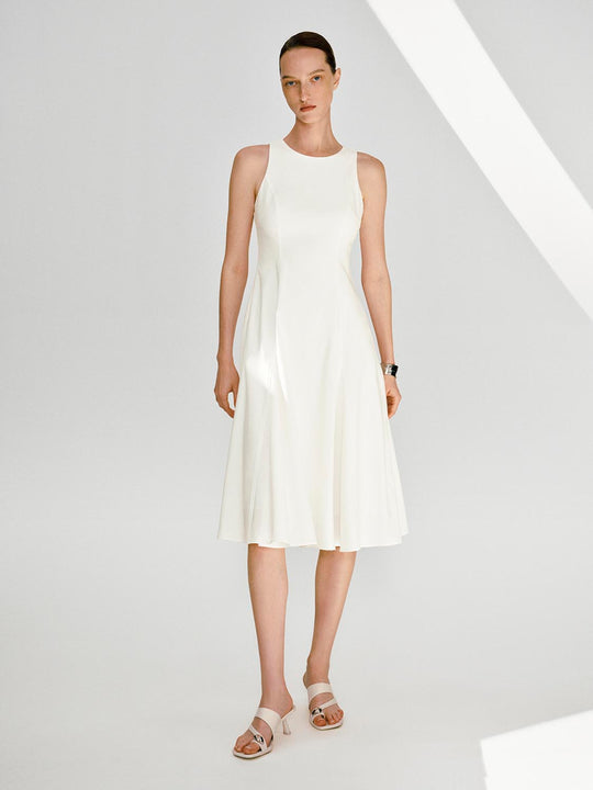 Viscose Thick Stretch Soft Lined Midi Dress