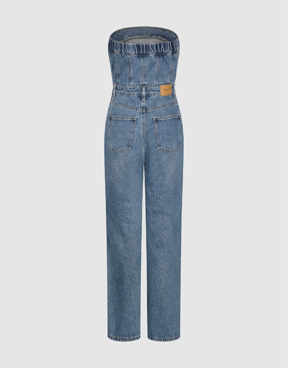Off-Shoulder Denim Jumpsuit