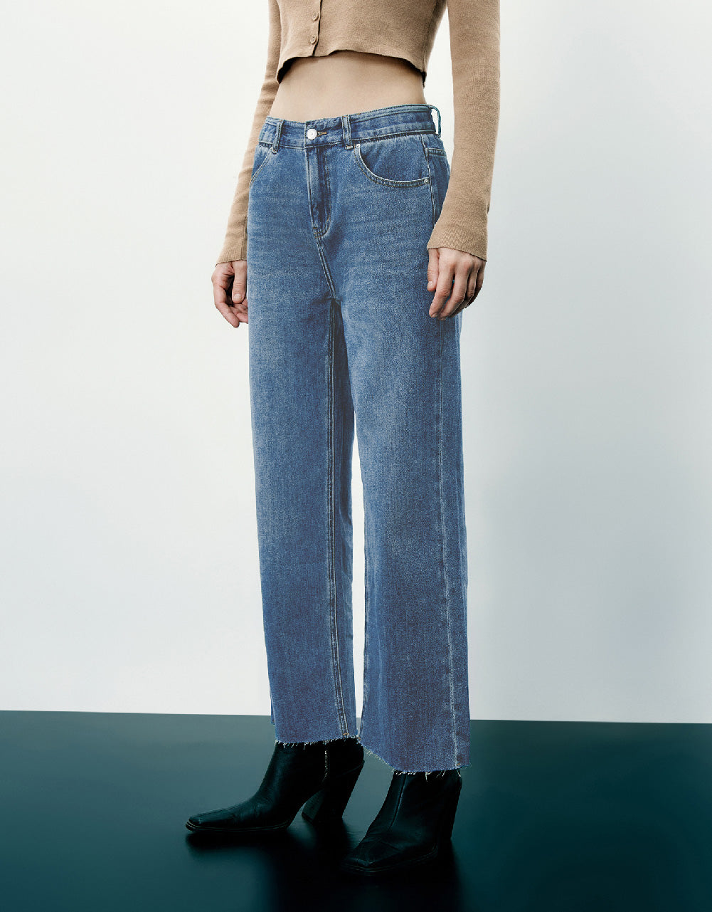 Raw Hem Jeans