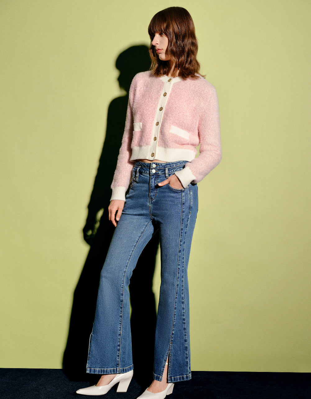 Split Hem Flare Jeans