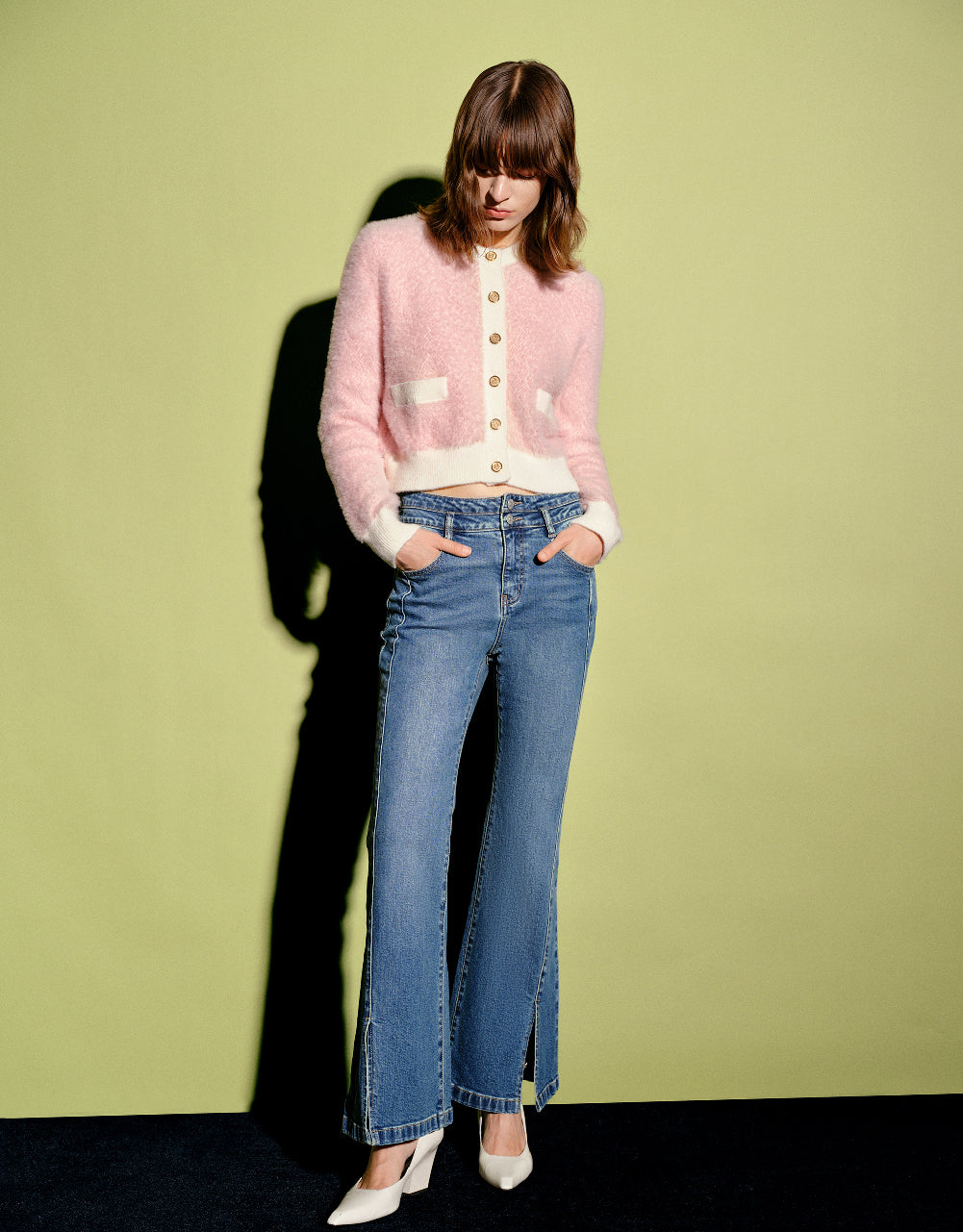 Split Hem Flare Jeans