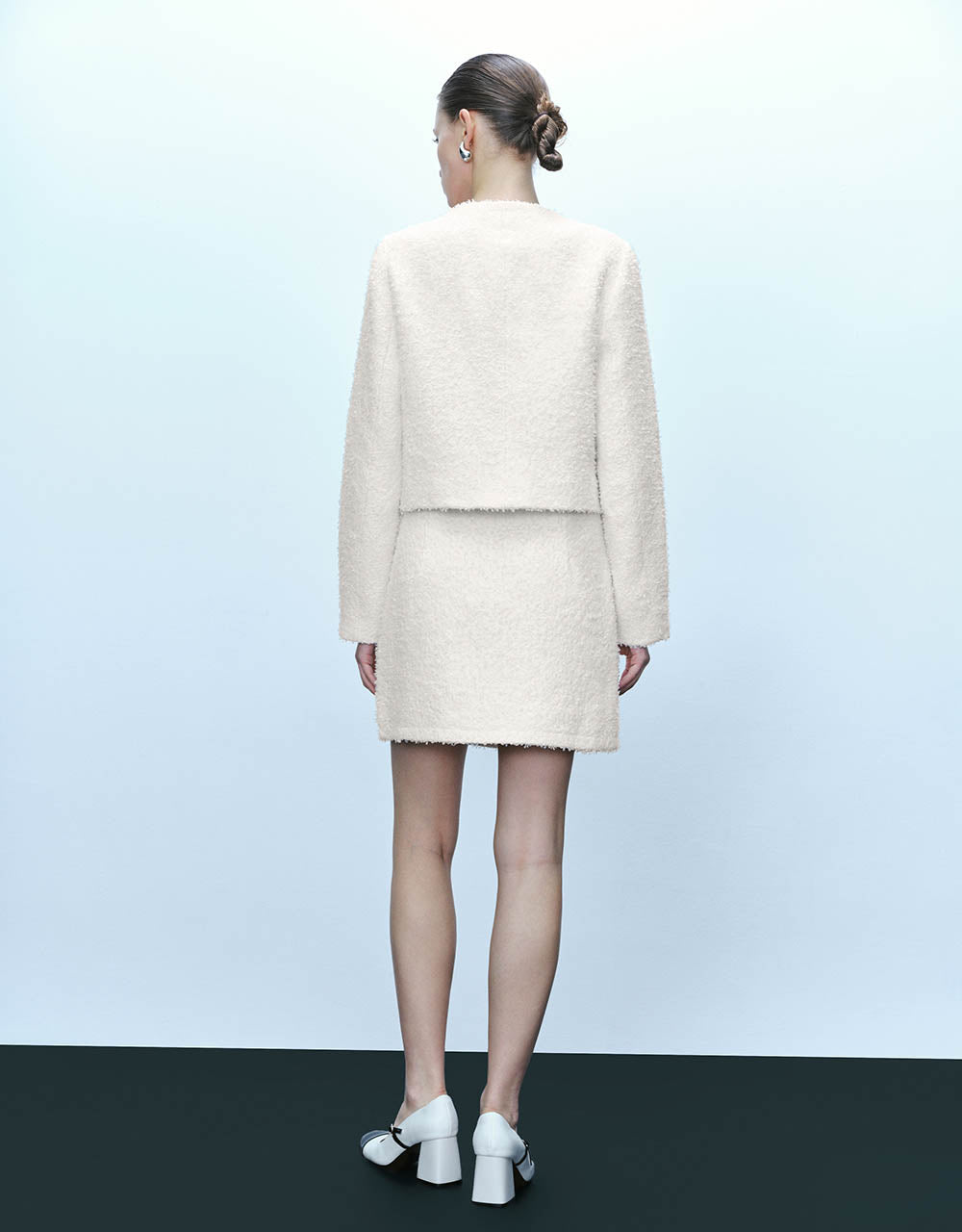 Mini Tweed A-Line Skirt