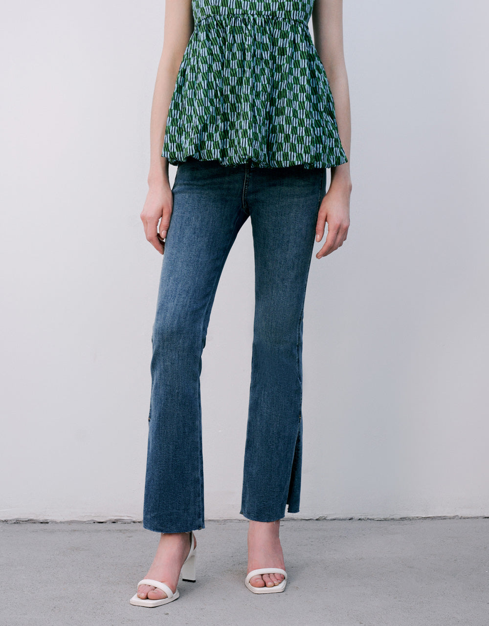 Split Hem Flare Jeans