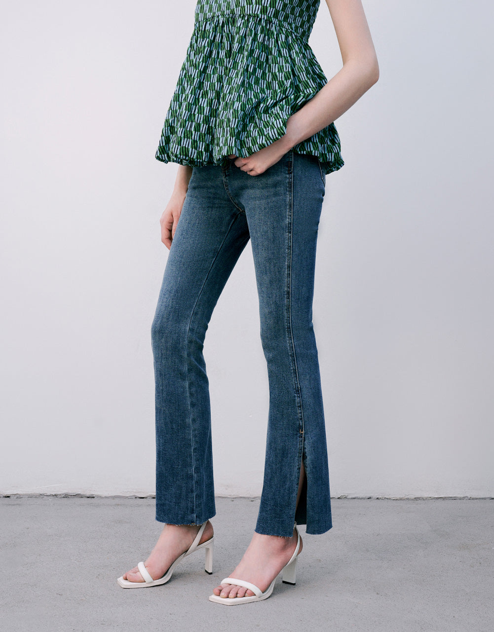 Split Hem Flare Jeans