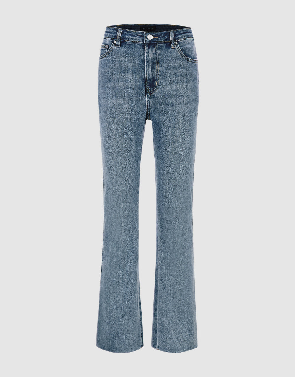 Raw Hem Flare Jeans