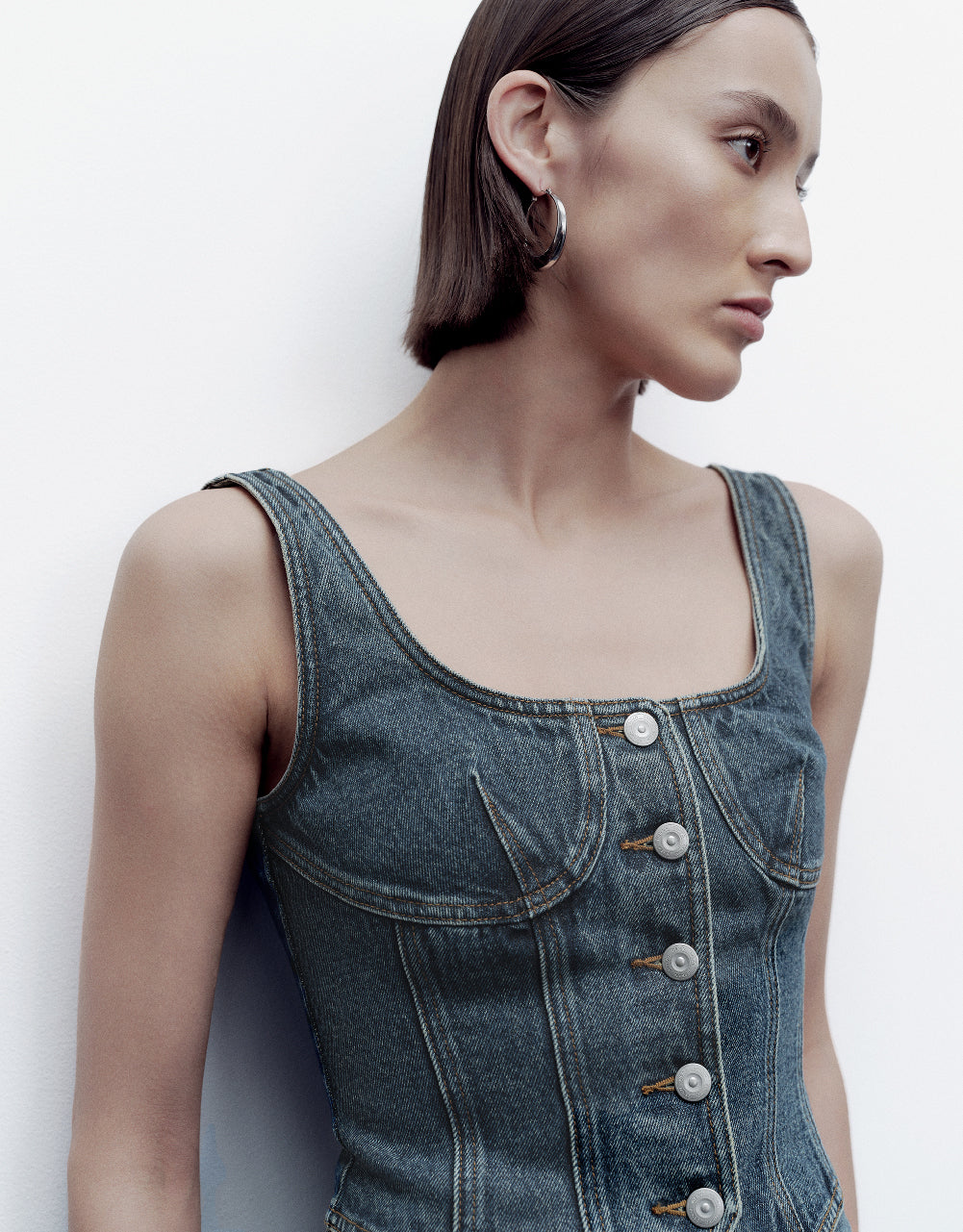 Sleeveless Denim Shirt