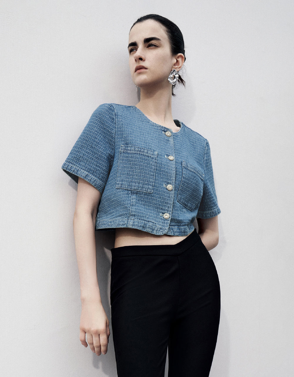 Tweed Denim Jacket