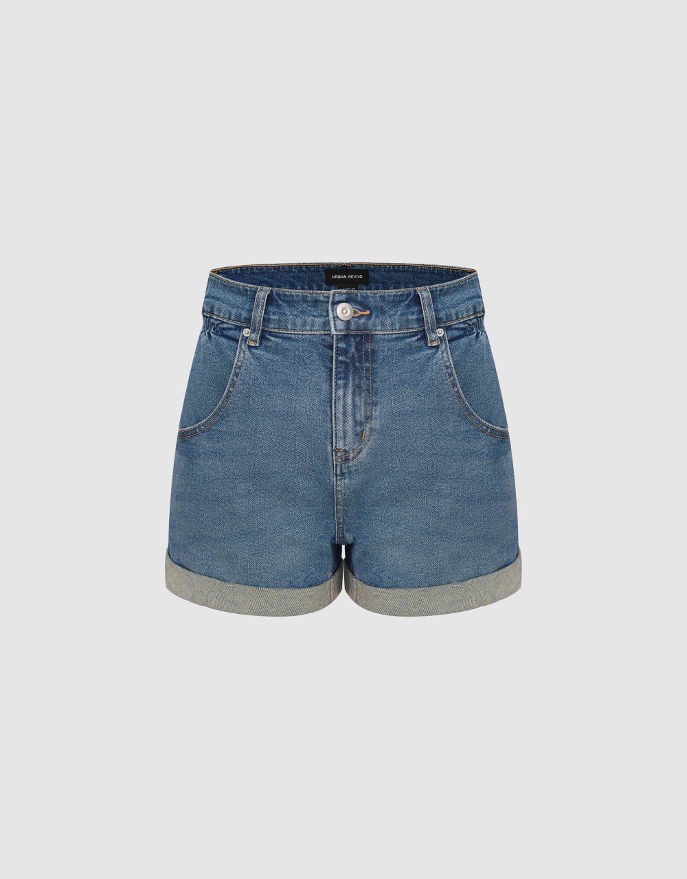 Roll Up Hem Denim Shorts