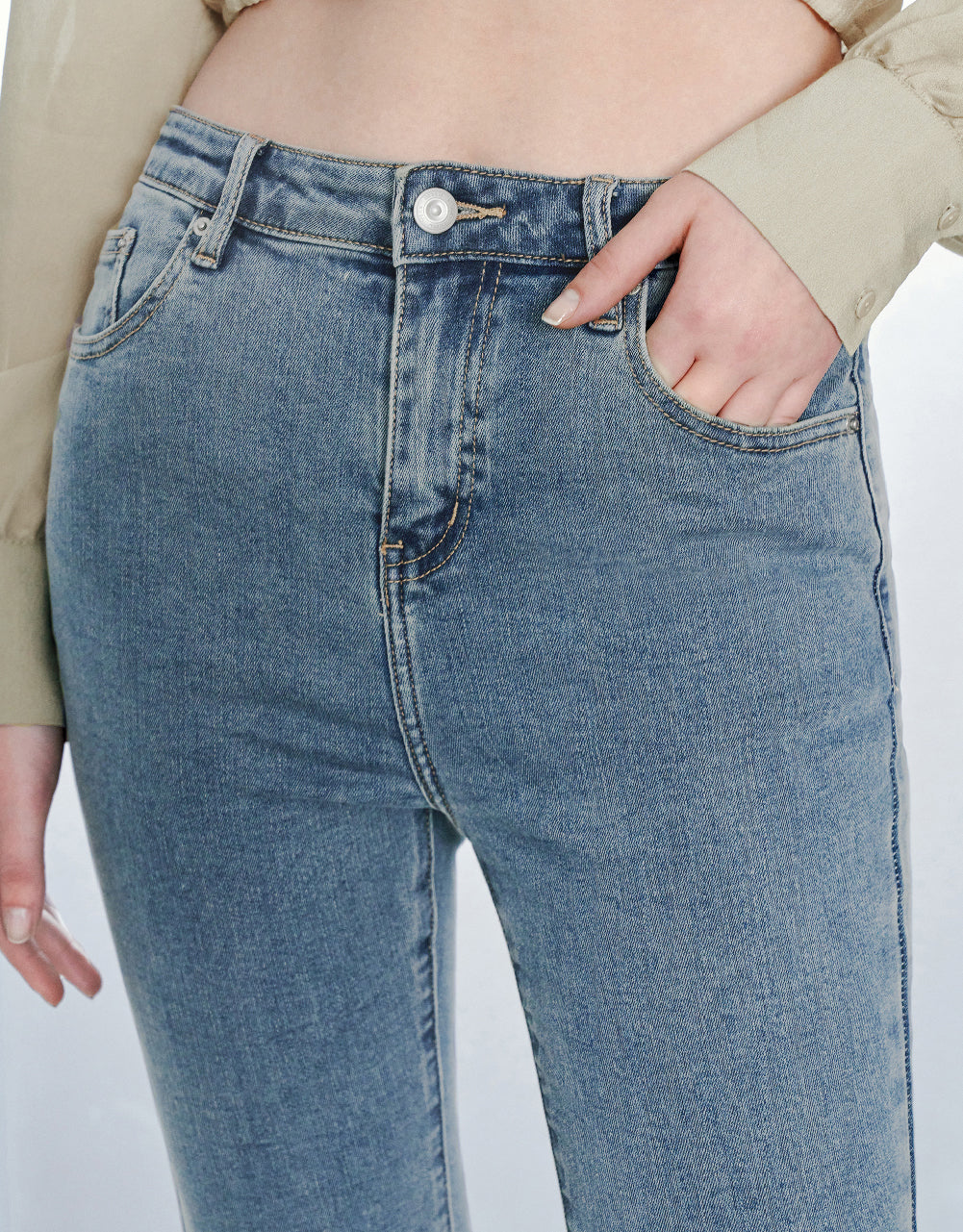 Split Hem Flare Jeans