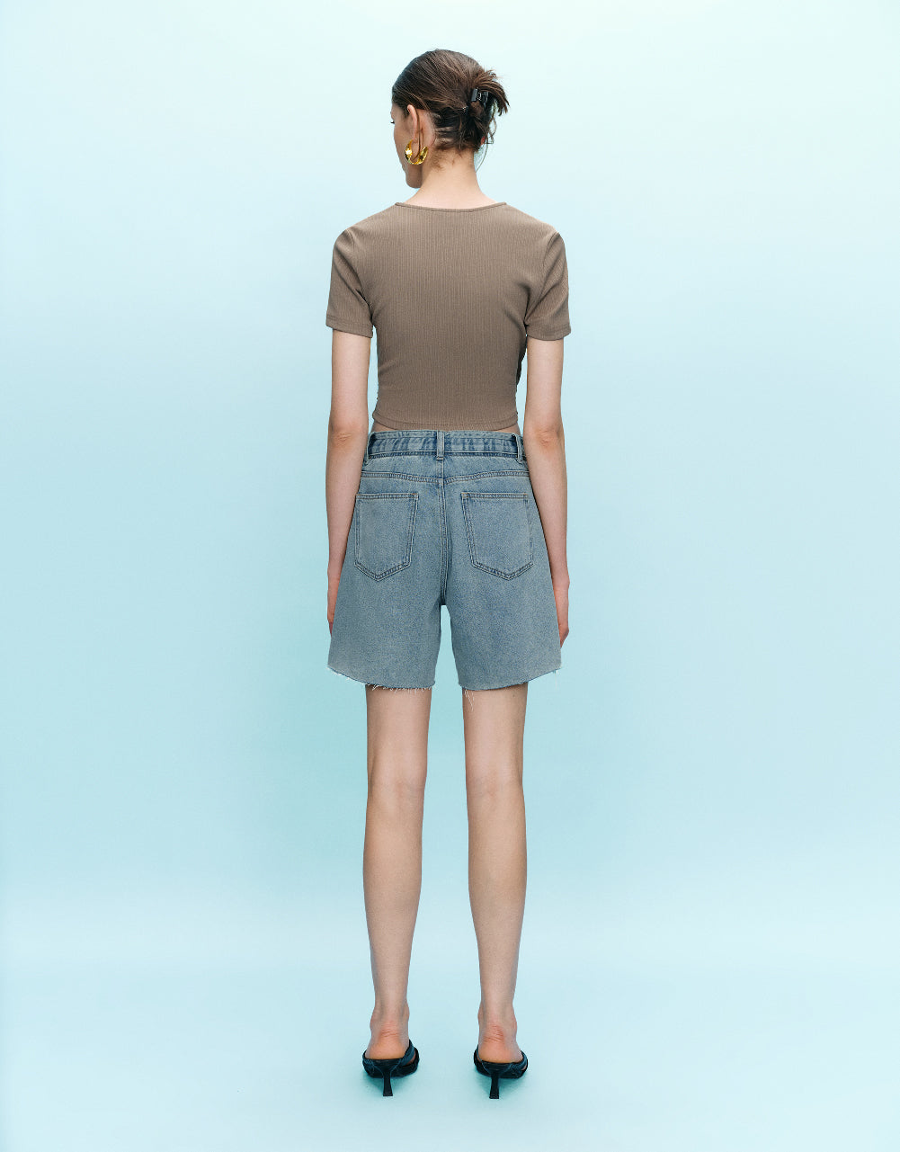 Raw Hem Denim Shorts