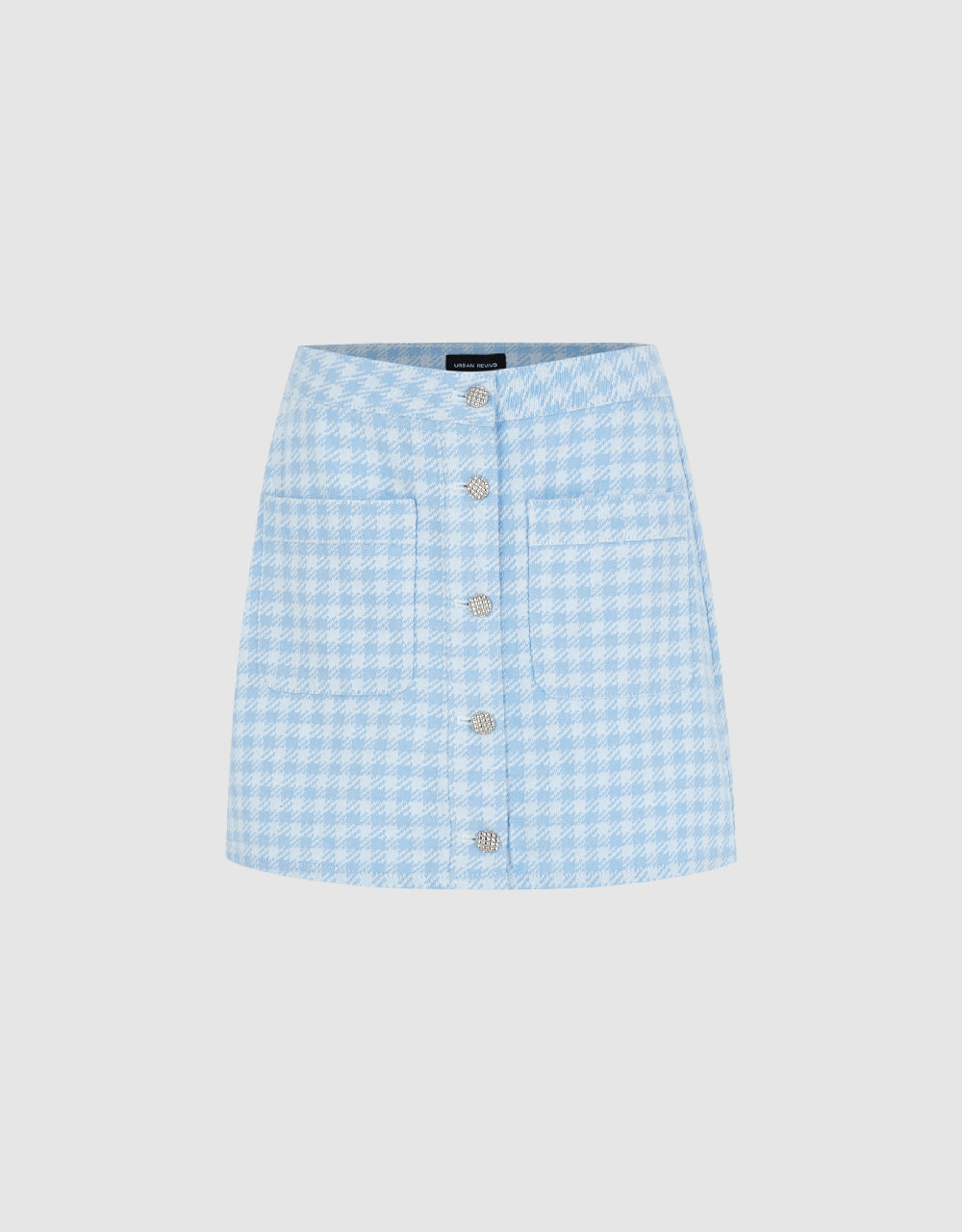 Tweed Mini Denim Skirt