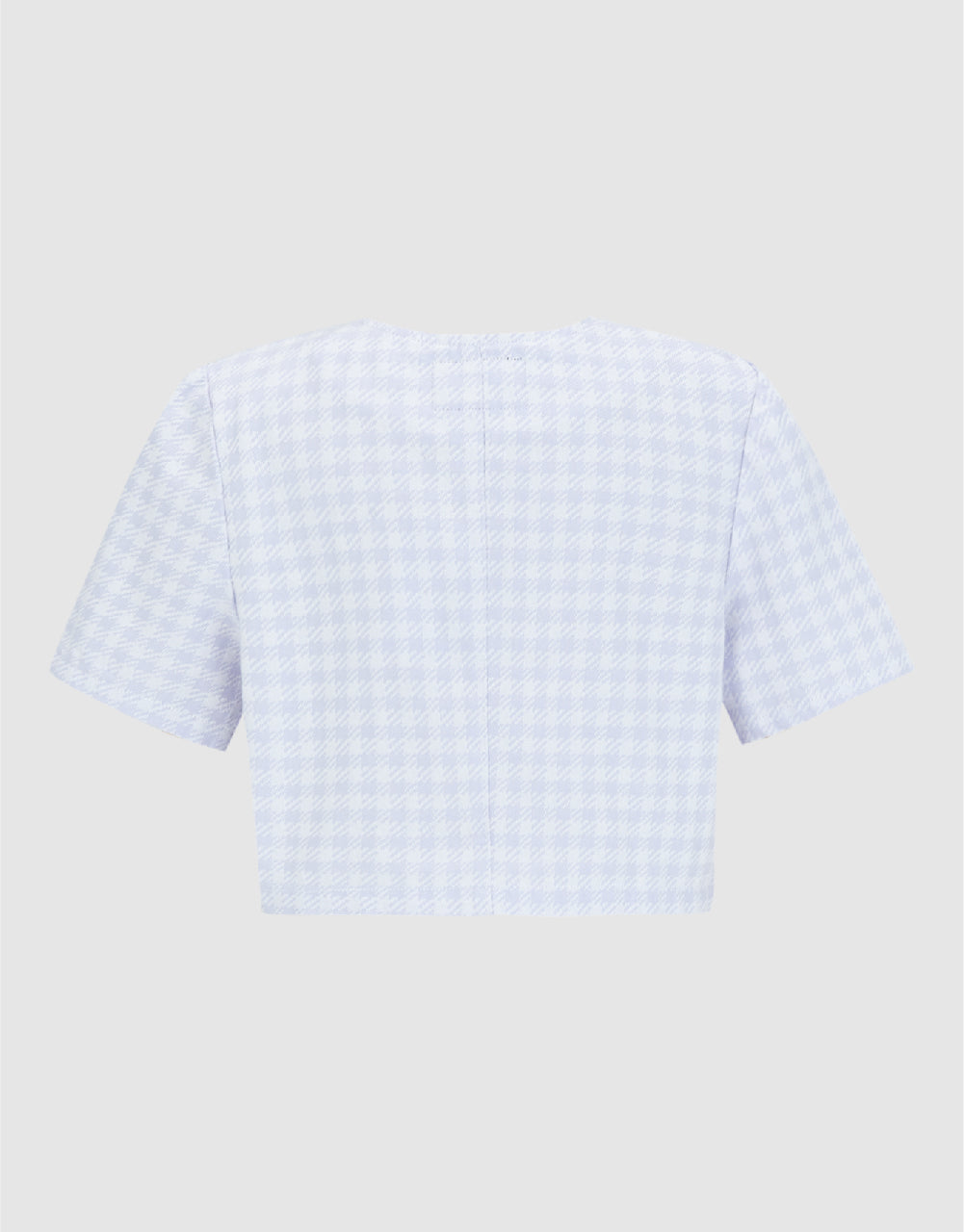 Short Sleeve Tweed Denim Jacket