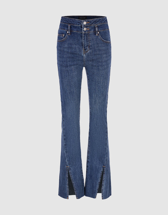 Split Hem Flare Jeans